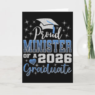 Cartão Ministro Super Orgulhoso de Graduado Senior de 202