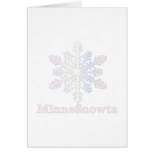 Cartão MinneSnowta com Floco de Neve