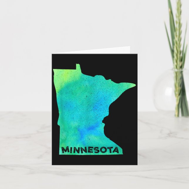 Cartão Minnesota Estado Nativo Mulheres Homens Criança Ra (Frente)