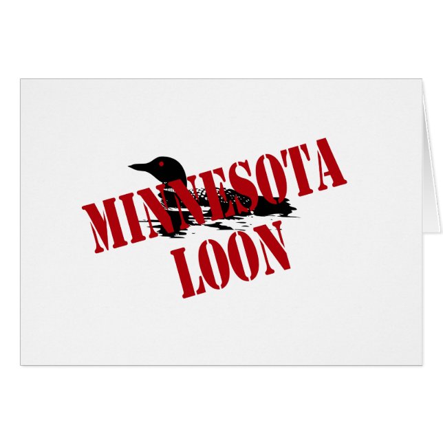 Cartão Minnesota Loon (Frente Horizontal)