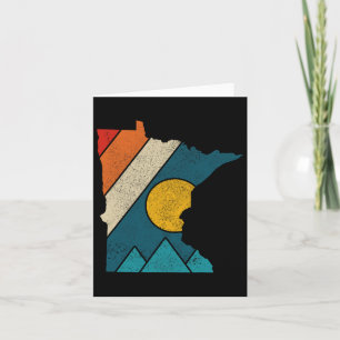 Cartão Minnesota Vintage State Map Mounts Hiking Pride