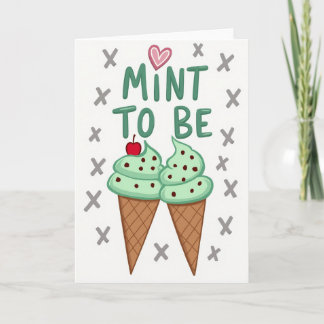 Cartão Mint To Be Couple Ice Cream Card
