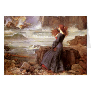Cartão Miranda - O Tempest de John William Waterhouse
