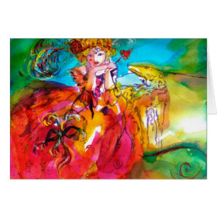 Cartão MIRANDOLINA COM Dia de os namorados DE MÁSCARA