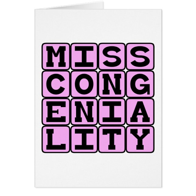 Cartão Miss Simpatia, Prêmio do Concurso (Frente)