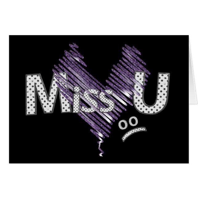 Cartão Miss U (Frente Horizontal)