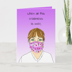 Cartão Miss Você Autoisolando Distância Social