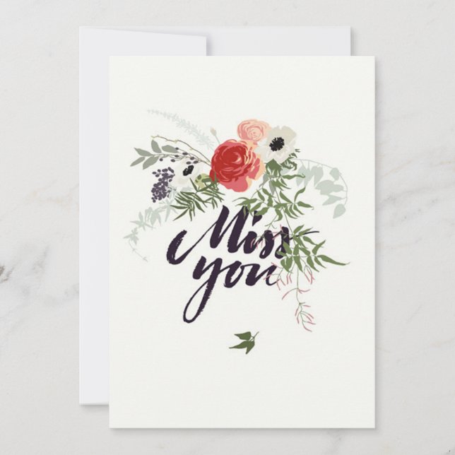 Cartão Miss You (Frente)