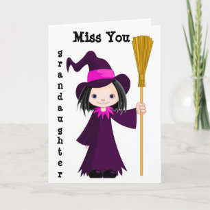 CARTÃO MISS YOU ***GRANDDAUGHTER** HAPPY/FUN HALLOWEEN