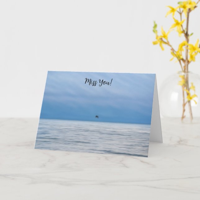 Cartão Miss You Missing You Thinking of You Ocean Card (Flor Amarela)