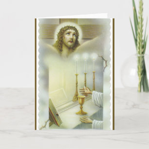 Cartão Missa Católica Oferta Altar Jesus