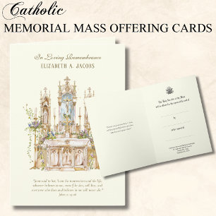 Cartão Missa de Sufragio em Memória Católica