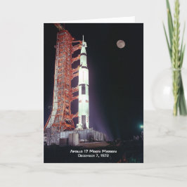 Cartão Missão da Lua Apollo 17
