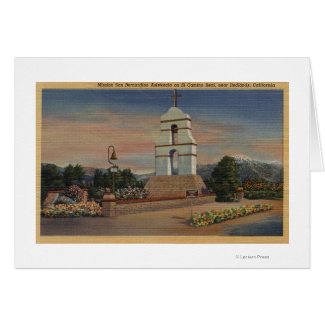 Cartão Missão San Bernardino Asistencia (Frente Horizontal)