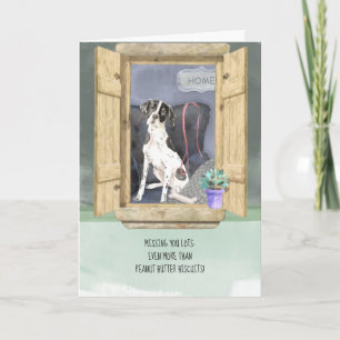 Cartão Missing You Lots English Pointer Dog at Window