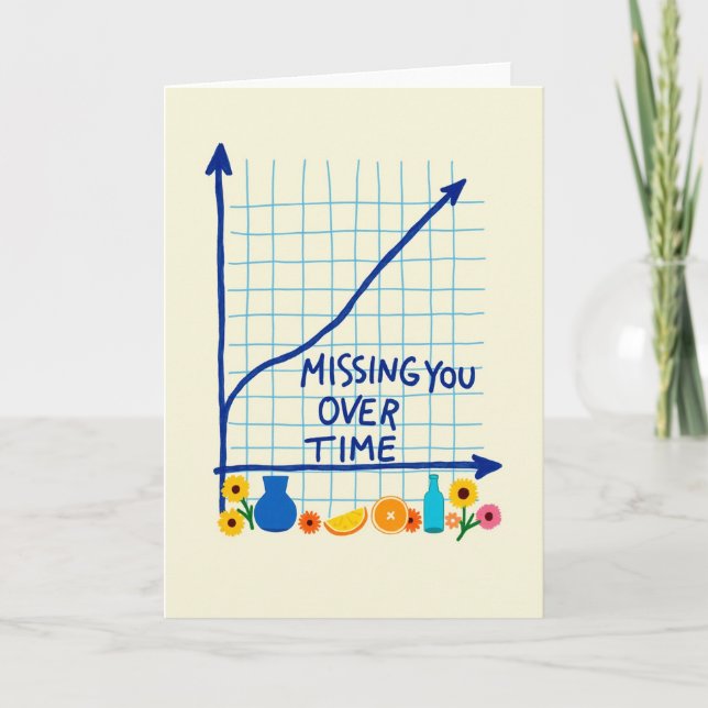 Cartão Missing You Over Time Graph Card (Frente)