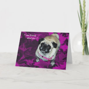 Cartão "Missing You" Pug Greeting Card