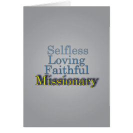 Cartão Missionário Fiel e Amo Inútil