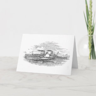 Cartão Mississippi Steamboat Greetings Card