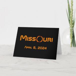 Cartão Missouri 2024 Eclipse Solar Total