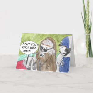 Cartão Mistaken Bigfoot Birthday Card