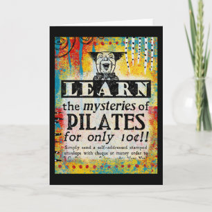 Cartão Mistérios de Pilatos - Vintage engraçado