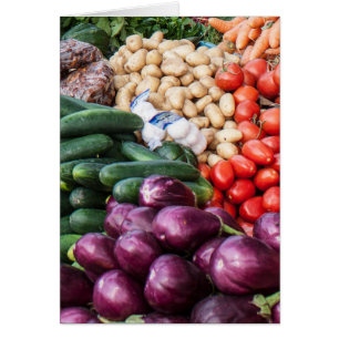 Cartão Mistura vegetal das batatas dos tomates dos