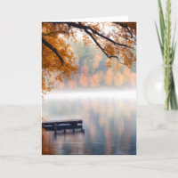 Misty Autumn Lake Sympathy