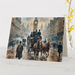 Cartão Misty London Street 1800s Nota