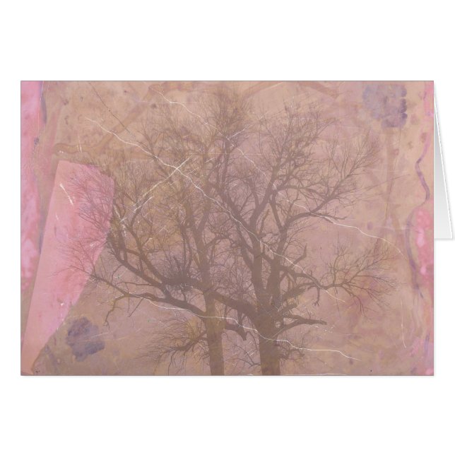 Cartão Misty Morning Trees Arte Digital (Frente Horizontal)