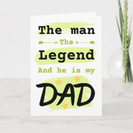 Cartão Mito lenda Pai cita citação engraçada Dia do Pai