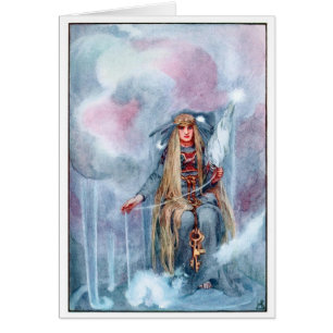 Cartão Mitologia de noruegueses - Frigga