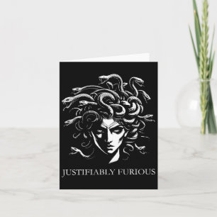 Cartão Mitologia Grega Medusa, Razoavelmente Furiosa, Fem