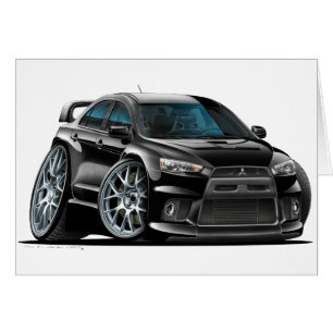 Cartão Mitsubishi Evo Black Car