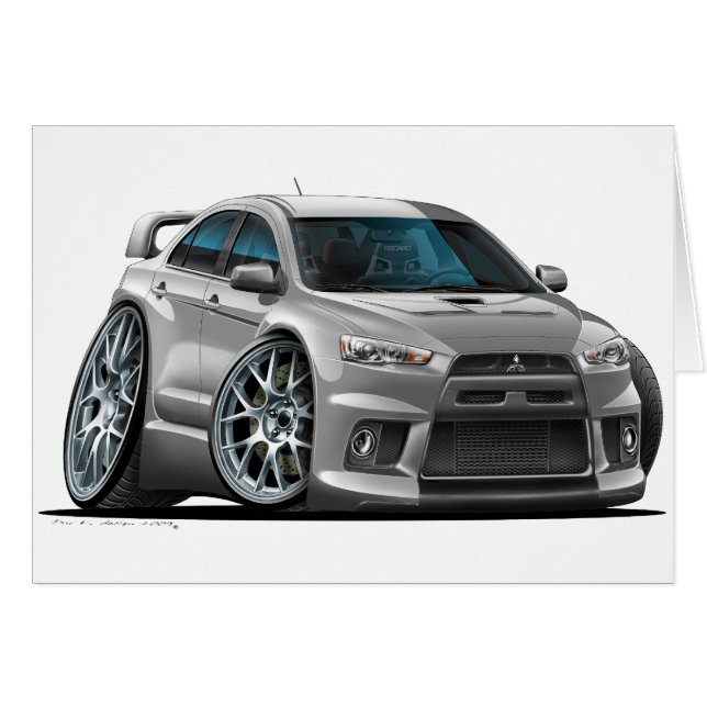 Cartão Mitsubishi Silver Car (Frente Horizontal)