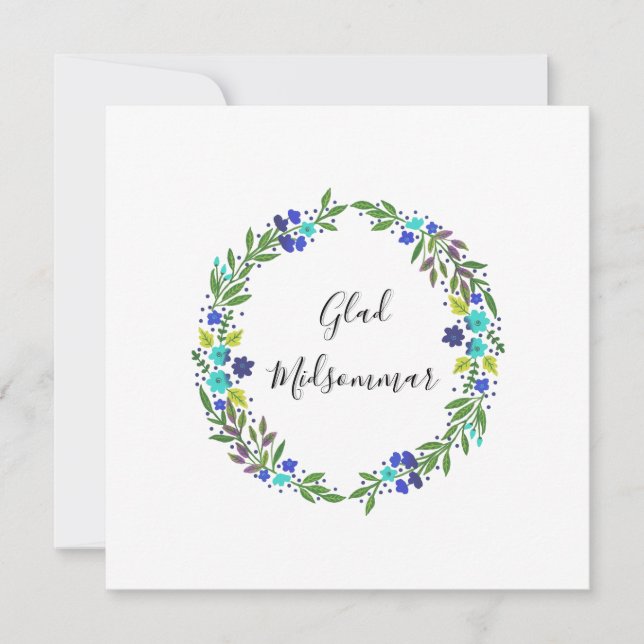 Cartão Mittsommer jovial (Frente)