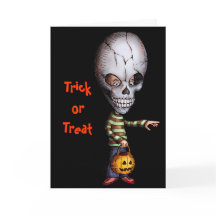 Miúdo do crânio - o Dia das Bruxas