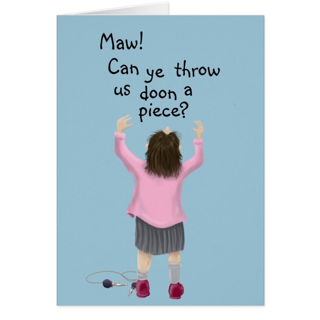 Cartão Miúdo do ` da parte escocesa jeely' (Frente)