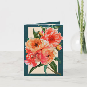 Cartão Mixed Peonies Greeting Card