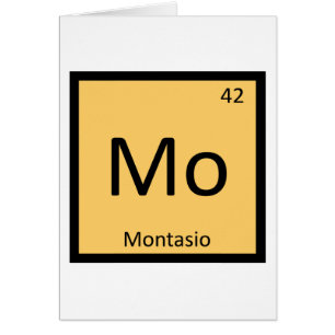 Cartão Mo - Química de Queijo Montasio Mesa Periódica