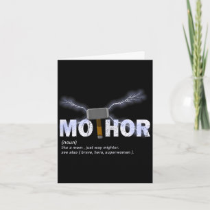 Cartão Mo-thor como a mamãe de uma maneira mais poderosa