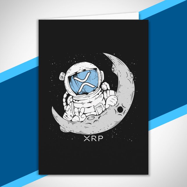 Cartão Moa de Astronauta de Cuta Criptomoeda XRP Memória  (Criador carregado)