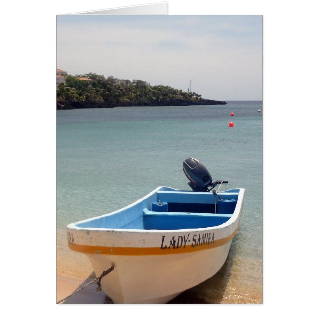 Cartão moça de barco roatán (Frente)