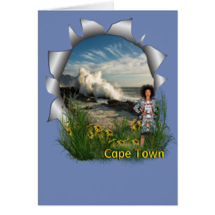 Cartão Moça sul-africana de moda da Cidade do Cabo