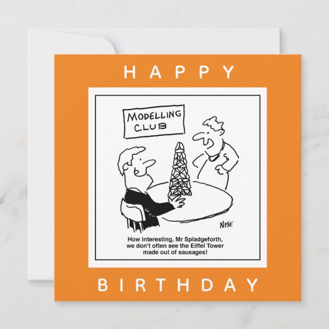 Cartão Modelagem do desenho da torre Eiffel (Frente)