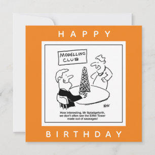 Cartão Modelagem do desenho da torre Eiffel