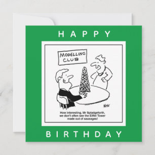 Cartão Modelagem do desenho da torre Eiffel