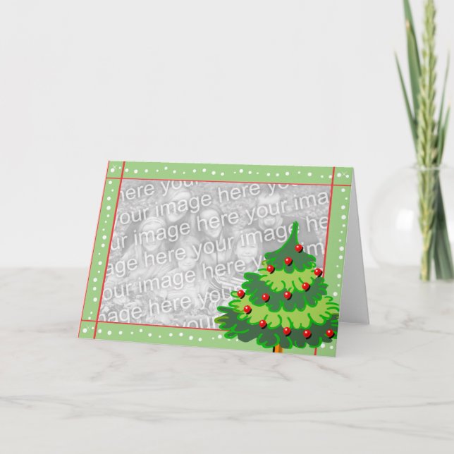 Cartão modelo da árvore de Natal (Frente)