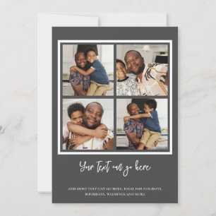 Cartão Modelo de 4 fotos