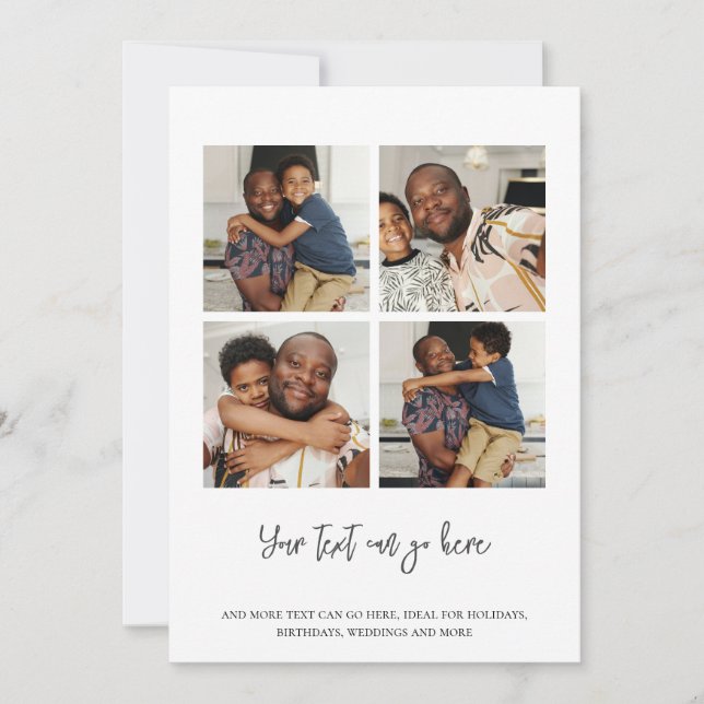 Cartão Modelo de 4 fotos (Frente)